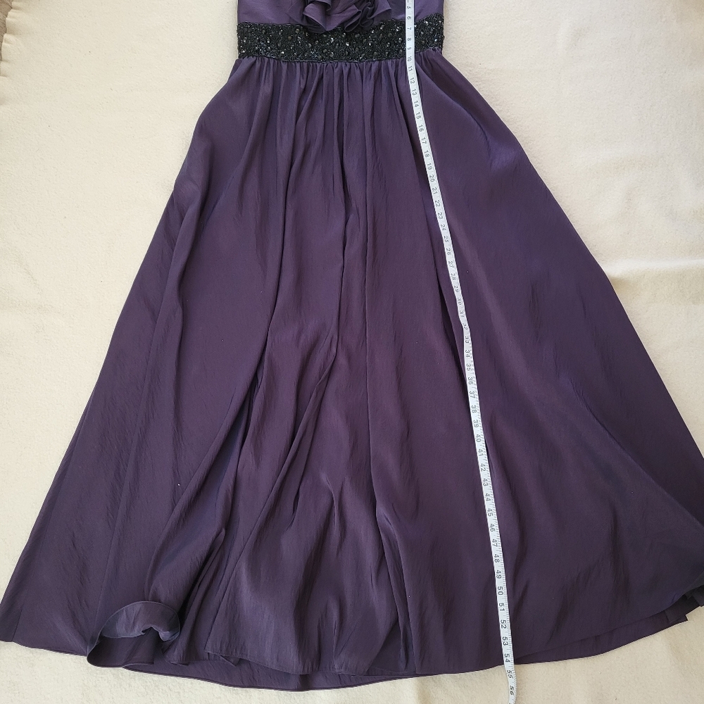 Vintage Strapless Formal Maxi Gown Purple Size 14 Flirt By Maggie Sottero - Picture 5 of 16